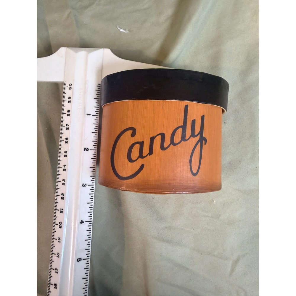 Vintage Nesting Canister Set Orange Black Cookies Treats Candy 3 Piece Storage